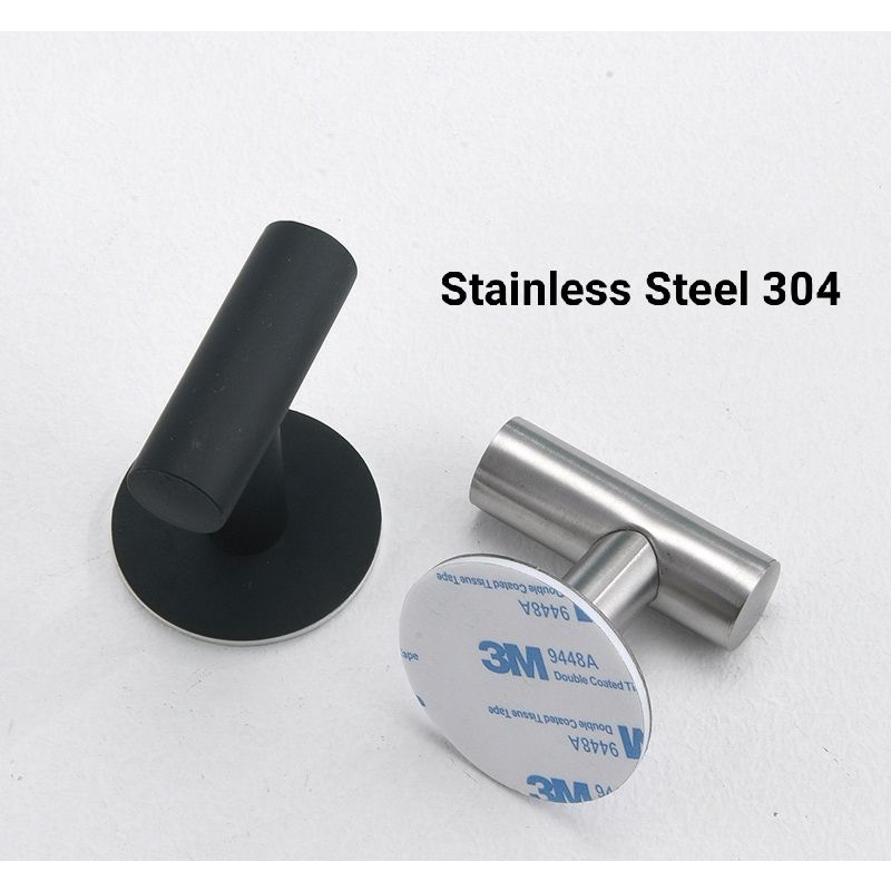 Gantungan Topi Jaket Stainless Tempel 3M Kreatif Hook Hanger