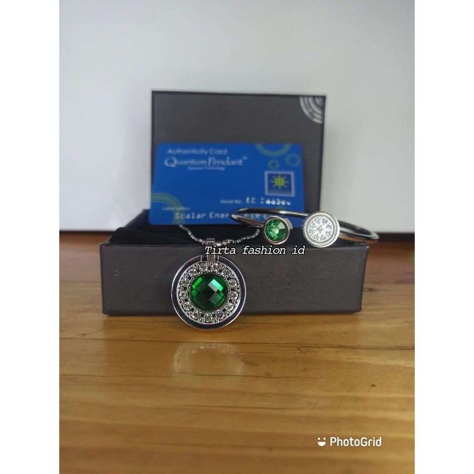 [TERLARIS] SET KALUNG KESEHATAN QUANTUM Bio Energy - Gelang + Kalung+ Box + Sertifikat Card Original - COD