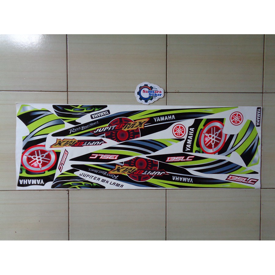 Sticker motor jupiter mx old variasi hijau