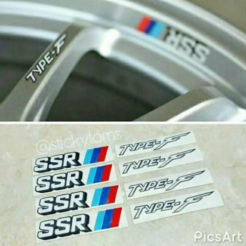 Stiker Motor Velg SSR type F Termurah
