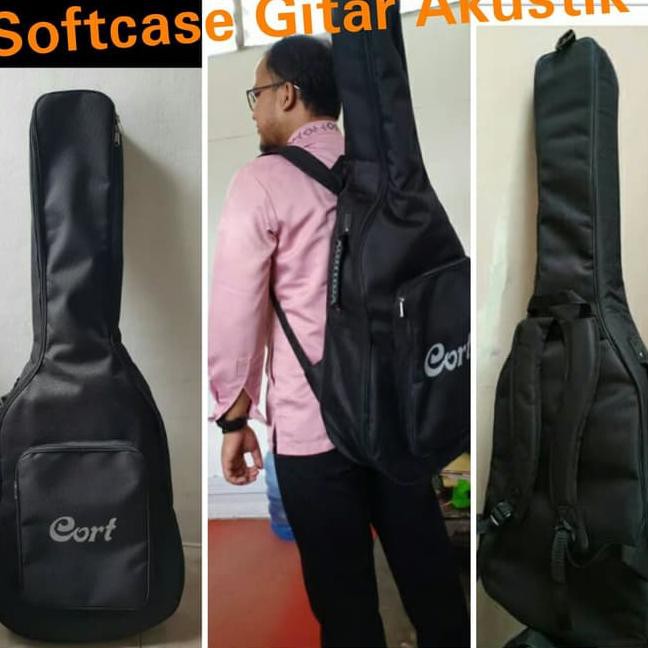 ➵ Tas Gitar Akustik / Softcase Gitar Akustik Cort Jumbo ➧
