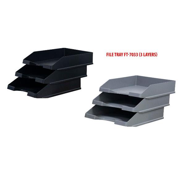

Office & Stationery | Document Organizer | File Tray 3 Layers Ft-7033 Kenko | Best Seller