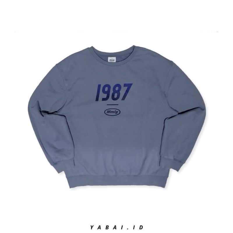 MMLG 1987 Melange Blue Crewneck
