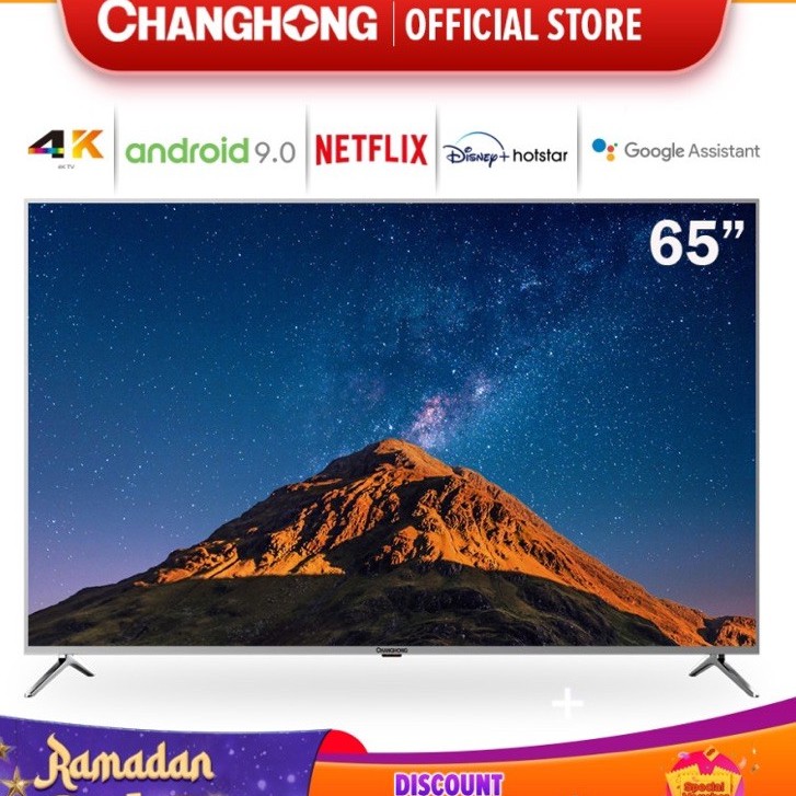 ANDROID TV CHANGHONG U65H7A 65 Inch  4K UHD Android 9.0  Garansi Resmi Magelang