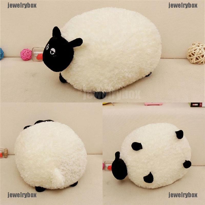 Boneka Stuffed Plush Model Domba Warna Putih / Abu-Abu untuk Mainan Anak