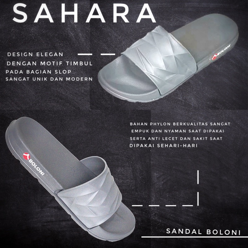 (SAHARA) SANDAL SLIP ON SLOP PRIA NYAMAN, RINGAN, SANDAL SANTAI