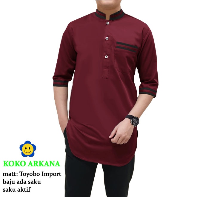 CTN Baju muslim koko ARKANA aneka warna ukuran best seller