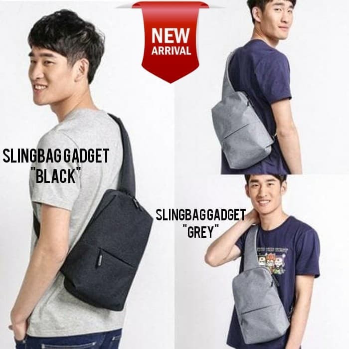 TAS SELEMPANG CROSSBODY BODYPACK TAS SELEMPANG SLINGBAG - Grey