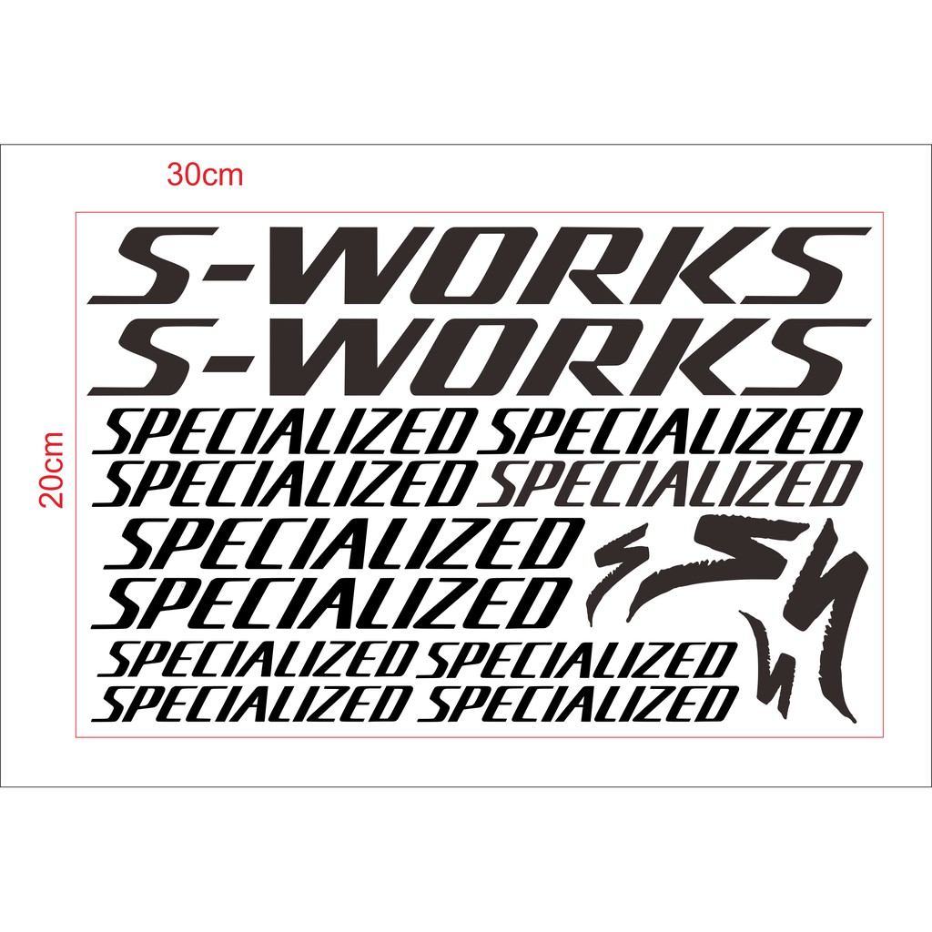 sticker sepeda s-works/sticker cutting frame sepeda