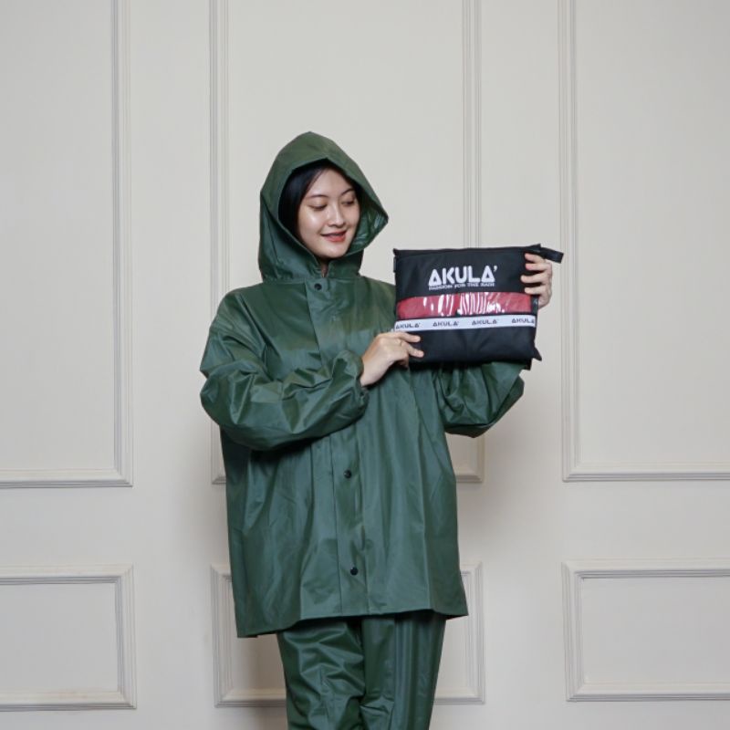 Raincoat,Jas Hujan Setelan Jaket Celana Pria Dan wanita  Tebal  Elastis celana sudah dipress