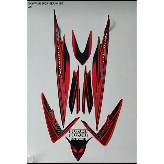 striping skywave 2008 hitam merah