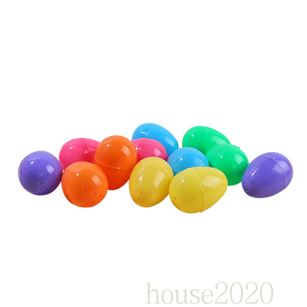 [HOUSE2020]12Pcs Easter Eggs Plastic Fake Eggshell DIY Simulation Party Decoration Toys Children Gift