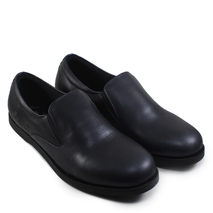 BIG SALE BRANDED !! Sepatu Pria Sauqi Hibrida Slop Black Casual Formal Santai Kerja Kantor