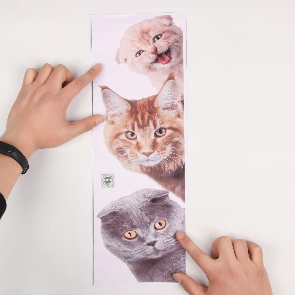 Populer 1PCS Stiker Dinding Kucing Wall Art Dekorasi Pintu Kulkas Hiasan Wallpaper