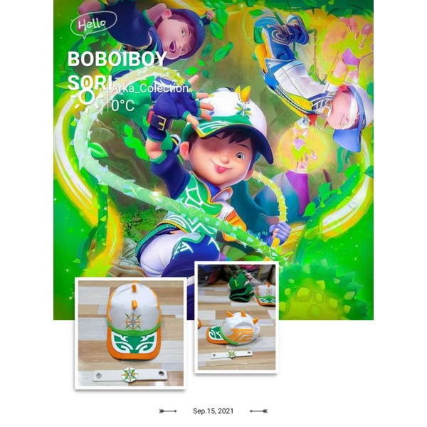 TOPI ANAK BOBOIBOY SORI free gelang premium