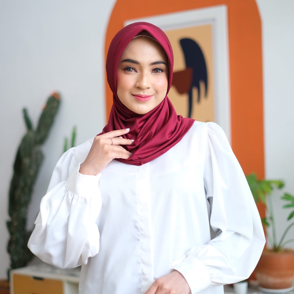 Jilbab Instan Bergo Sport Hamidah Jersey