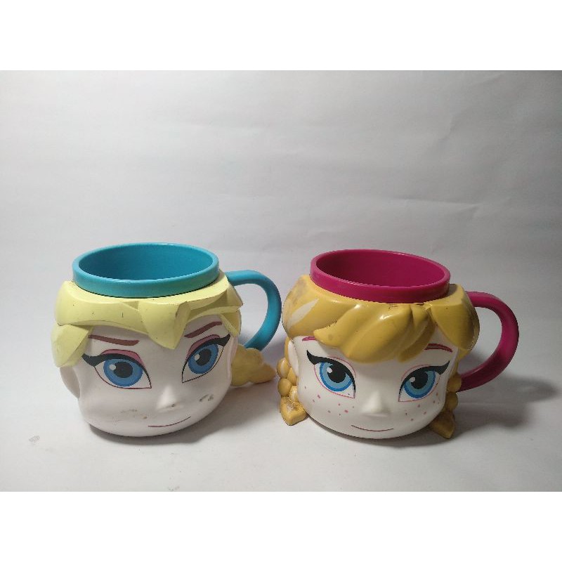 Mug Gelas Frozen Princess Elsa Putri Anna Tempat Minum Arendelle Toys No Happy Meal Mcd Disney Jadul