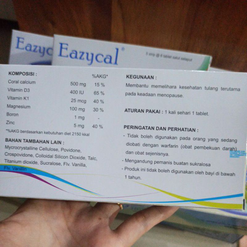 Eazycal Eazycal Suplemen Kalsium Hamil &amp; Menyusui Strip 6 dan Box 30 tablet