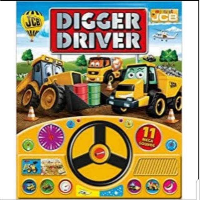 SALE JCB DIGGER DRIVER SOUND BOARD BOOK / Buku Aktivitas Anak Import Laris Favorite