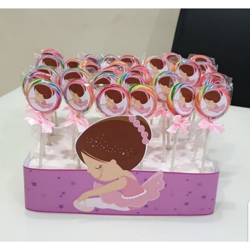 

Balet Balerina Permen Lolipop Stand isi 30pc Custom Lolipop Ultah