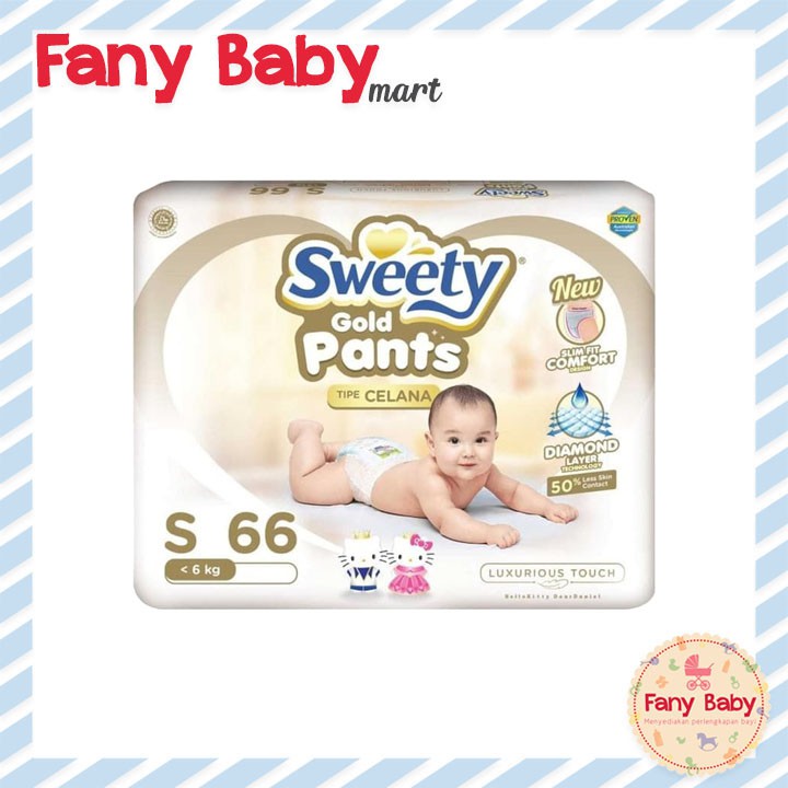 SWEETY GOLD PANTS S66 - POPOK CELANA