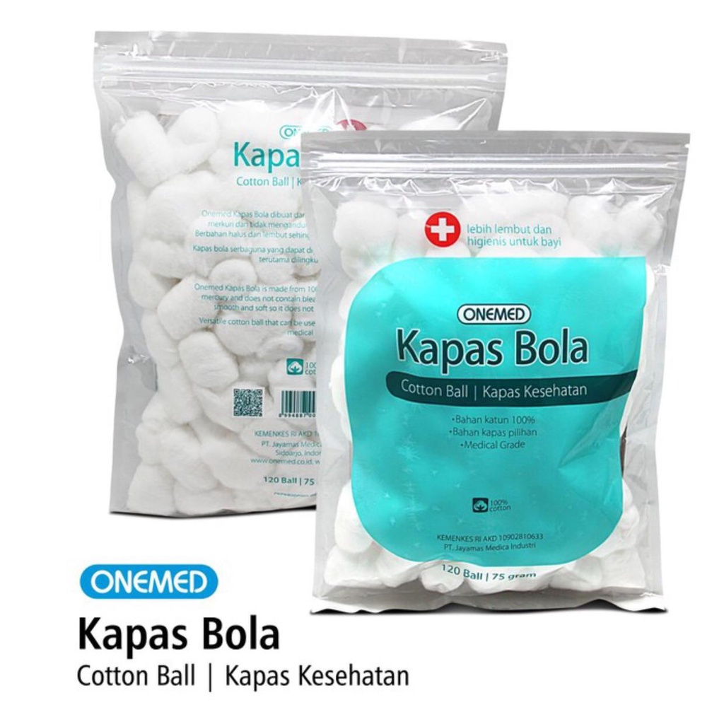 KAPAS BOLA ONEMED PACK ISI 120 BALL KAPAS BOLA P3K