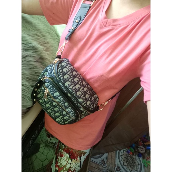 BEST SELLER tas wanita kekinian fashion slingbag ovale kanvas sling bag