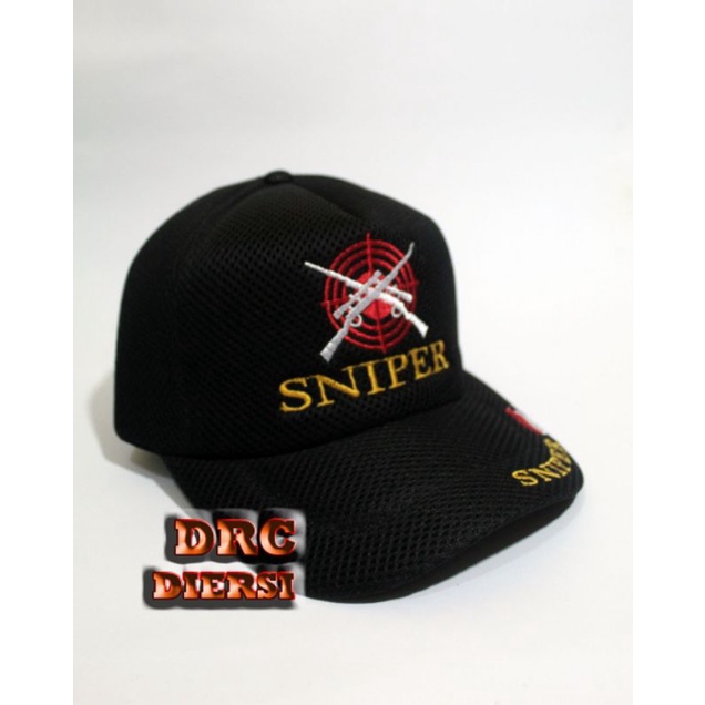 DIERSI STORE TOPI DOUBLE MESH BORDIR SNIPER/TOPI SNIPER BORDIR/TOPI SNIPER