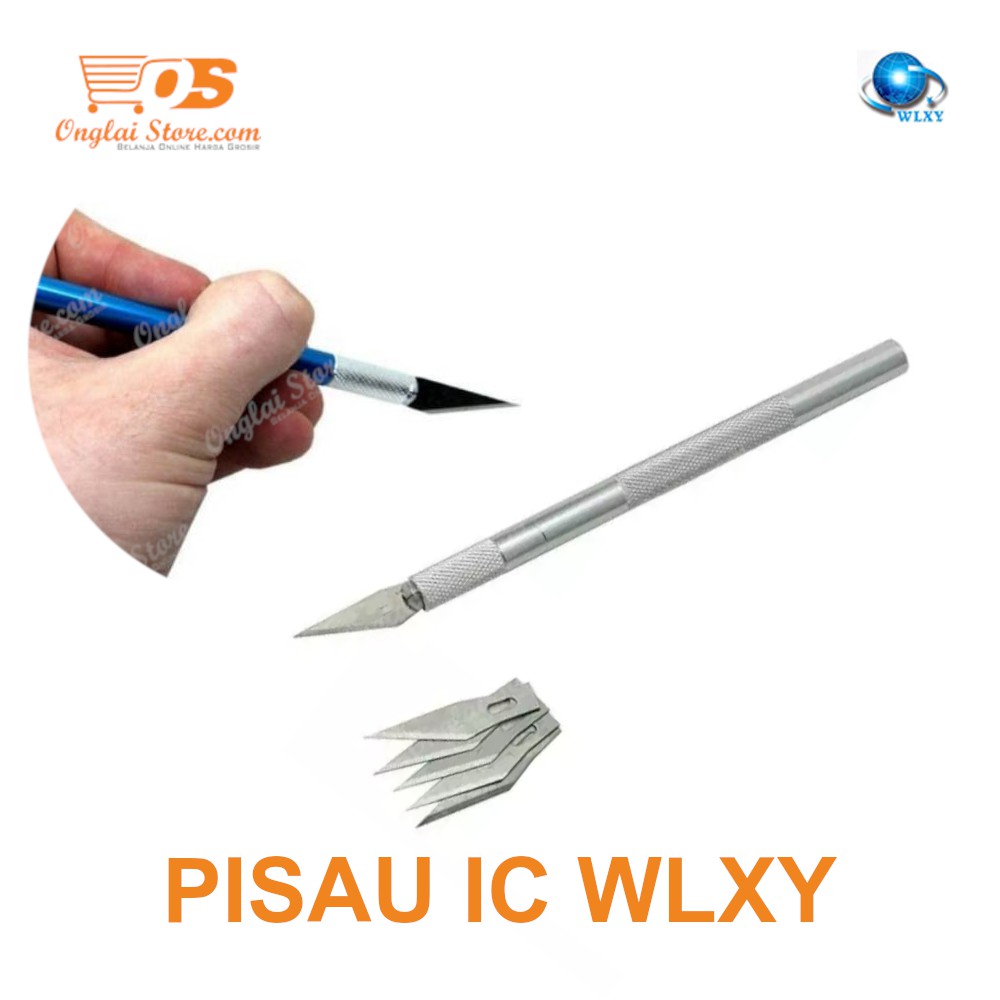 

Alat Pisau IC WLXY Art Hobby Knife Stencil Craft Pen Cutter Scalpel 6 mata - Pisau Ukir - Cutter IC Set PISAU IC SET GAGANG ALUMINIUM