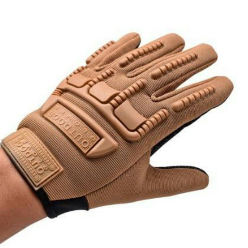 Sarung Tangan Tactical/Sarung Tangan Motor Serat Gloves Full Finger