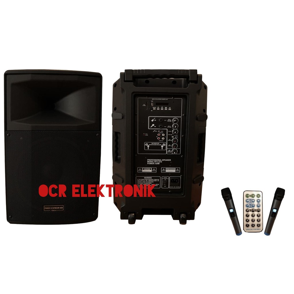 Recordingtech Portable Speaker System RT LU 12 Bluetooth (12 Inch)