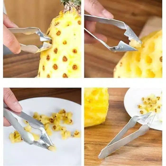 JT - Capitan Penjepit Nanas Pengupas Mata Nanas Dapur Stainless Biji Nanas Pineapple Eye Remove