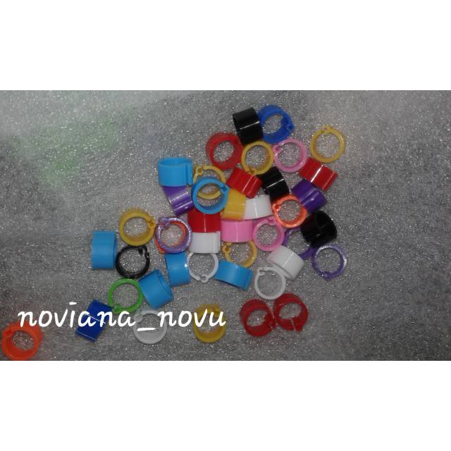 RING BURUNG MODEL KLIP BAHAN PLASTIK UKURAN 9MM 8MM POLOS DAN NOMOR 6,5MM BURUNG PERKUTUT MERPATI BE