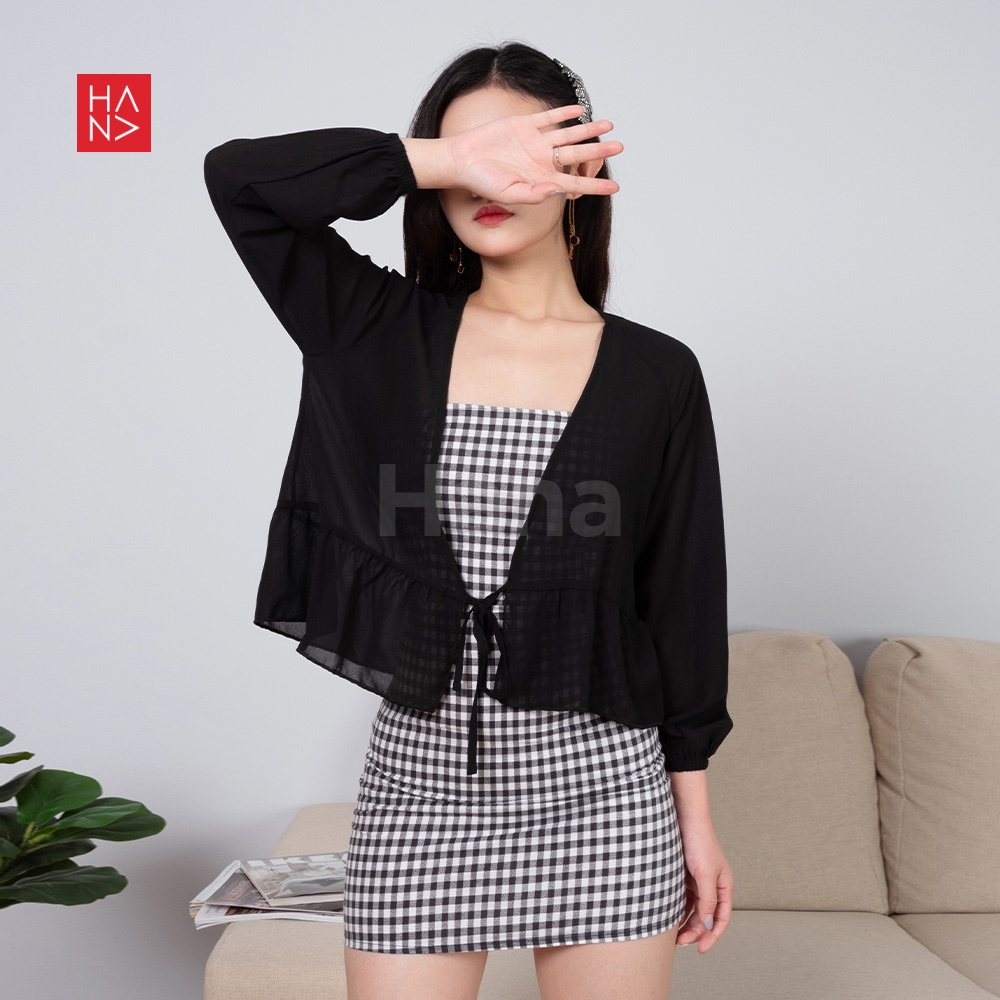 Hana Fashion - Rose Long Sleeve Cardigan Casual Outer Wanita - SB134