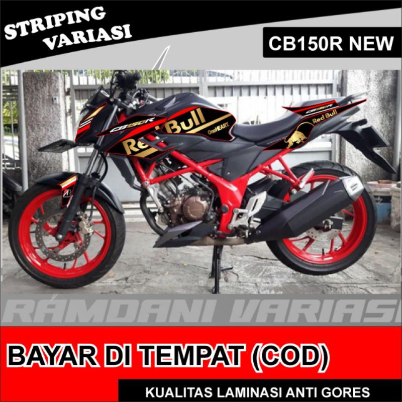 (COD) stripping stiker variasi honda CB150R all new/ CB 150 R STREET FIRE variasi red bull
