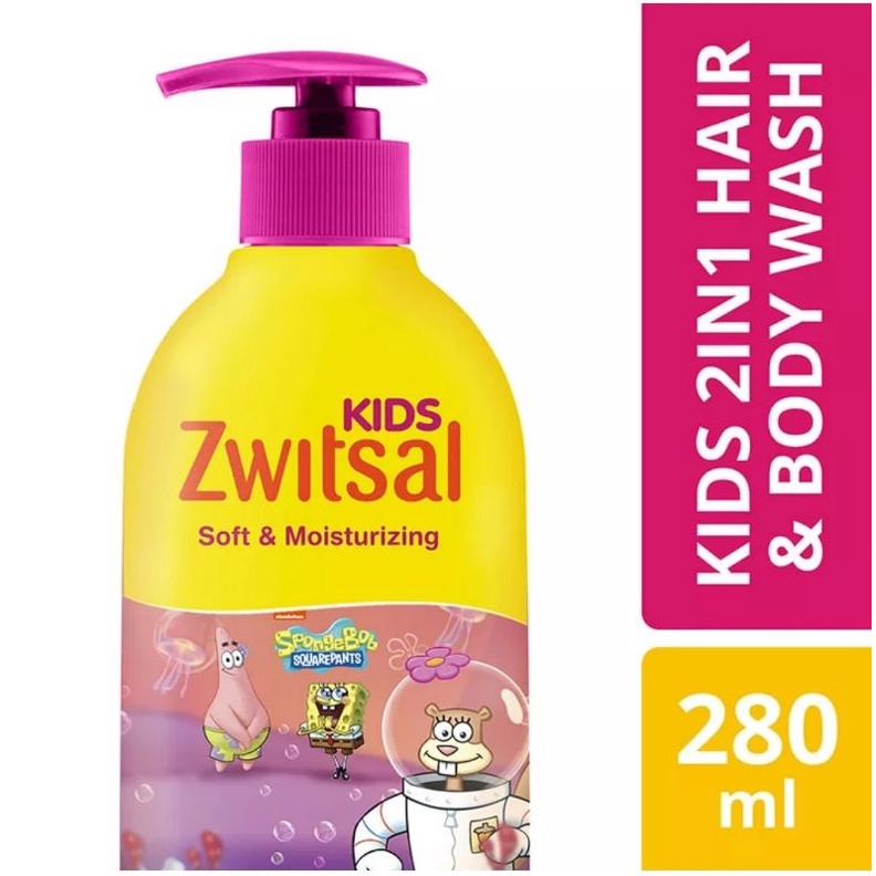 ZWITSAL Kids 2-in-1 Hair &amp; Body Wash Natural &amp; Nourishing Care ; Soft &amp; Moisturizing 280 ml