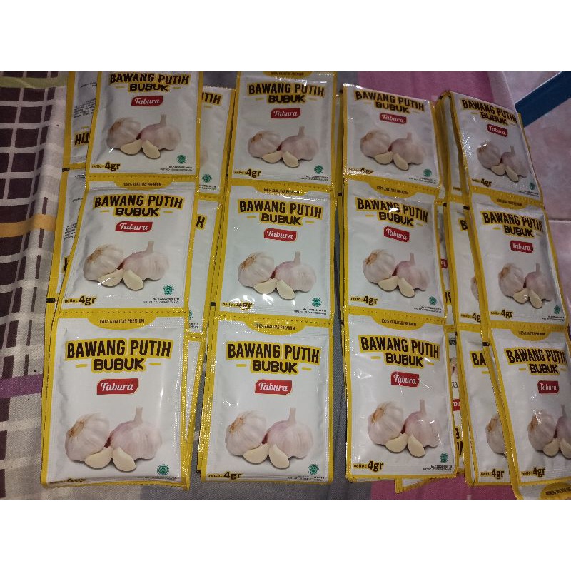 Bawang Putih bubuk Tabura 4gr 12 sachet (1renceng)