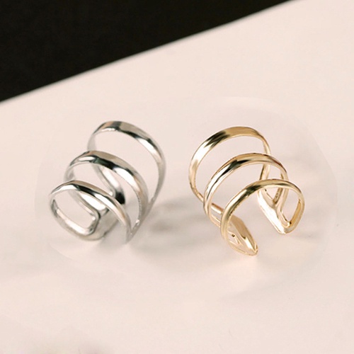 Hu Hu Hu Hu Hu Alat Bantu Pasang Kacamata♡ Anting Klip Tanpa Tindik Bentuk U Model Hollow Gaya Punk Untuk Wanita