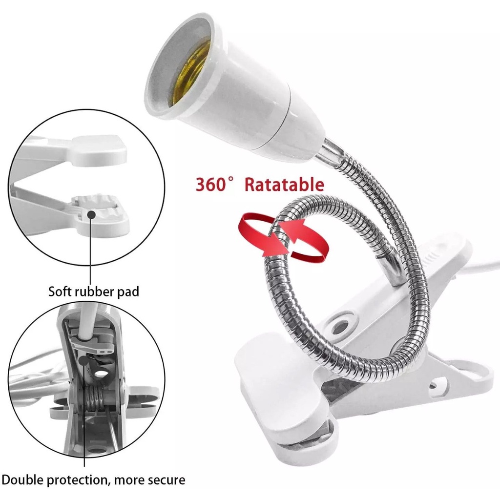 Lampu Meja Jepit Fleksible Minimalis Lampu Belajar Lampu Kerja