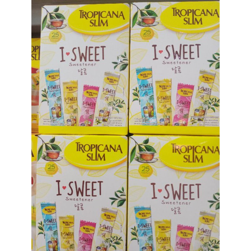 

Tropicana slim I Love Sweet Sweetener 25 sachet gula rendah kalori