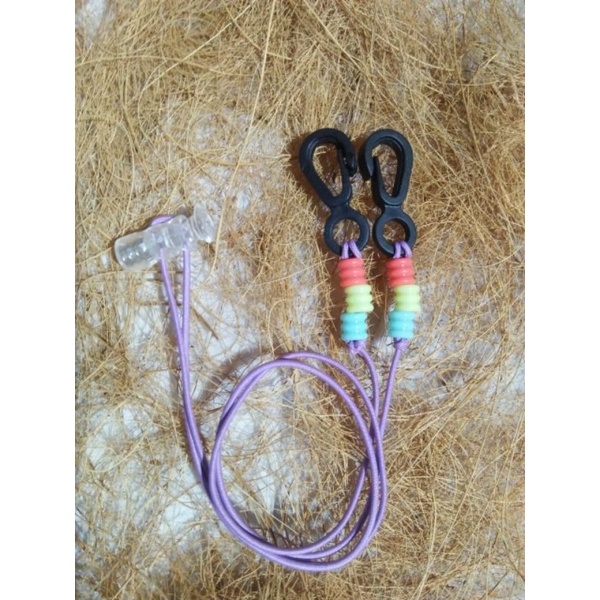 konektor masker/strapmask hijab/strap masker hijab 2 in 1 tali lilac