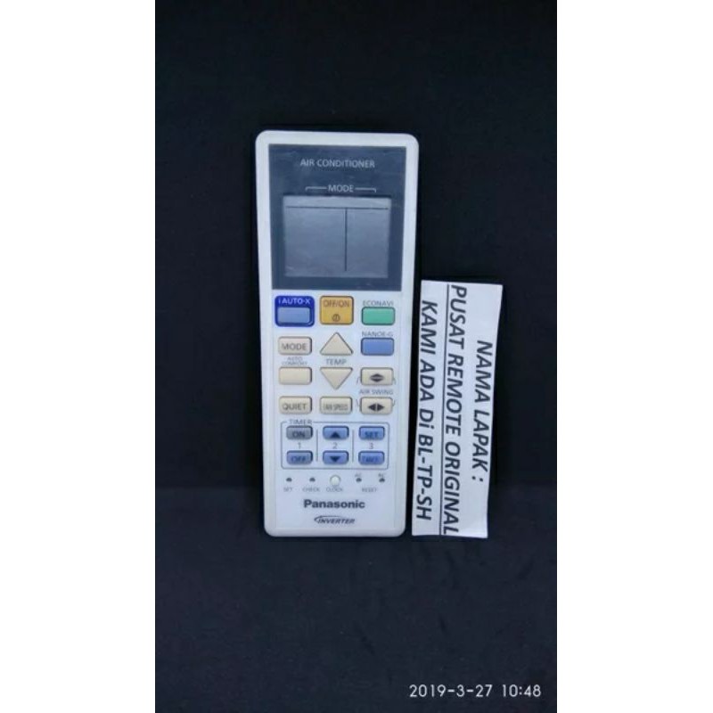 REMOTE AC PANASONIC INVERTER I-AUTO X 4543 01720 ORIGINAL ASLI