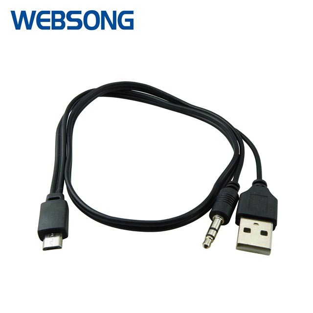 Kabel USB Micro to USB + Audio 3.5mm Websong