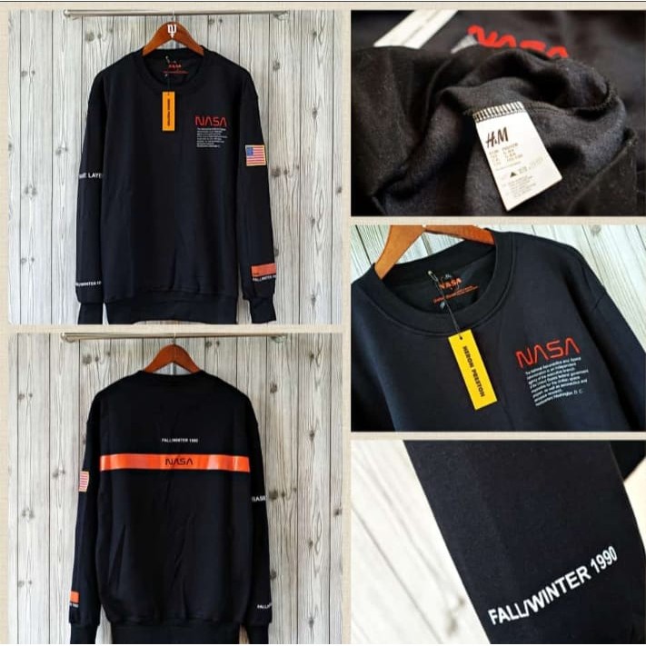 Jaket crewneck nasa H&amp;M premium/jaket nasa crewnec unisex