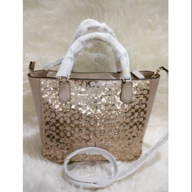 Coach Poppy Sequin Champagne