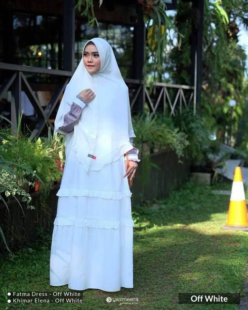 FATMA dress by Yasmeera / Dress Rempel polos / Dress Putih / Gamis Polos putih