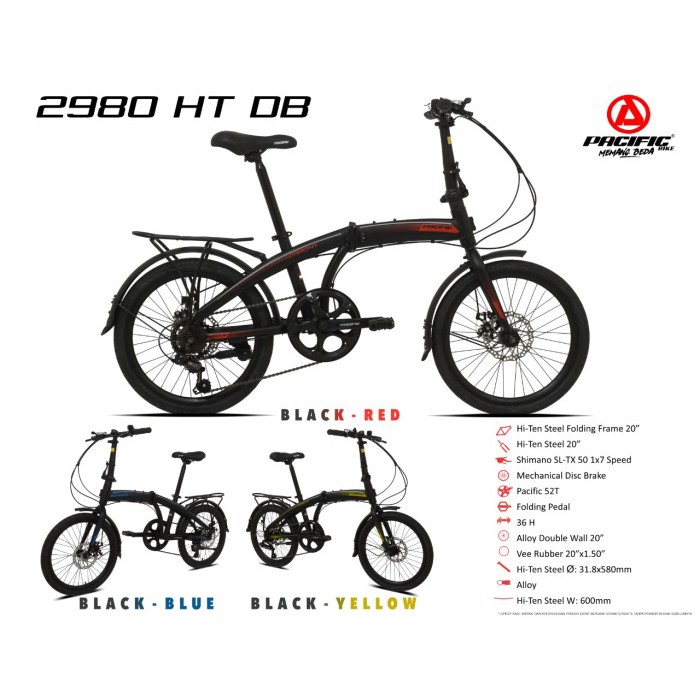 Sepeda Lipat 16 pacific 2980 HT discbrake