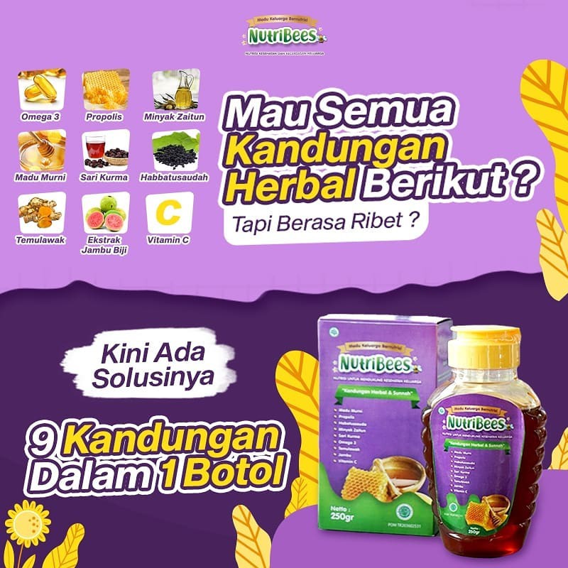 NUTRIBEES STAR | NUTRIBEE SMART | NUTRIBEES MADU ANAK VITAMIN PENAMBAH NAFSU MAKAN ANAK | VITAMIN ANAK OMEGA 3