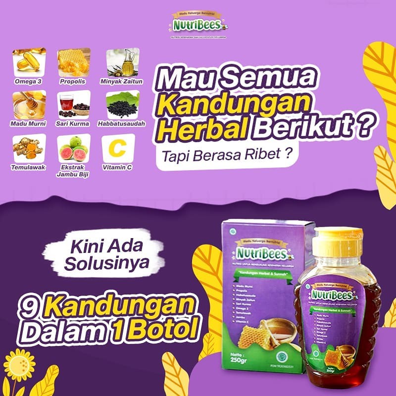 MADU ANAK NUTRIBEES STAR | NUTRIBEE SMART | PENAMBAH NAFSU MAKAN | KEMASAN BARU MADU | NUTRISI OTAK ANAK