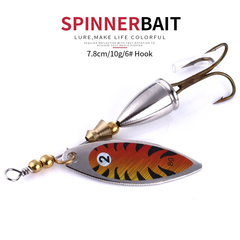 HENGJIA 1pcs 7.8cm/10g Umpan Payet Sequin Pancing Spinnerbait Metal Spoon Fishing Lure Swimbait Bass Ikan